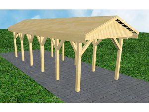 JODA Carport Wedel LG Classic Satteldach, vorb.f. Gründach