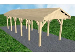 JODA Carport Wedel LG Master Satteldach, vorb.f. Gründach