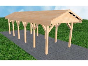 JODA Carport Wedel LG Perfect Satteldach, vorb.f. Gründach