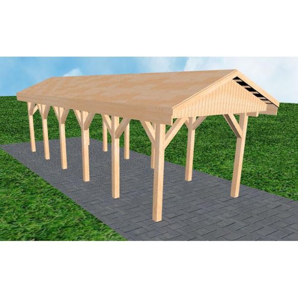 JODA Carport Wedel LG Perfect Satteldach, vorb.f. Gründach