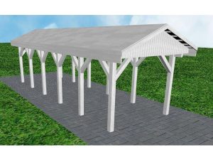 JODA Carport Wedel LG Select Satteldach, vorb.f. Gründach