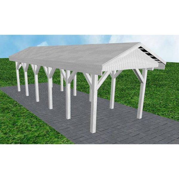 JODA Carport Wedel LG Select Satteldach, vorb.f. Gründach