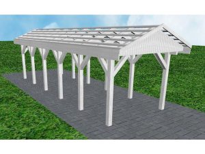 JODA Carport Wedel LO Select Satteldach, ohne Rinne, ohne Pfannen