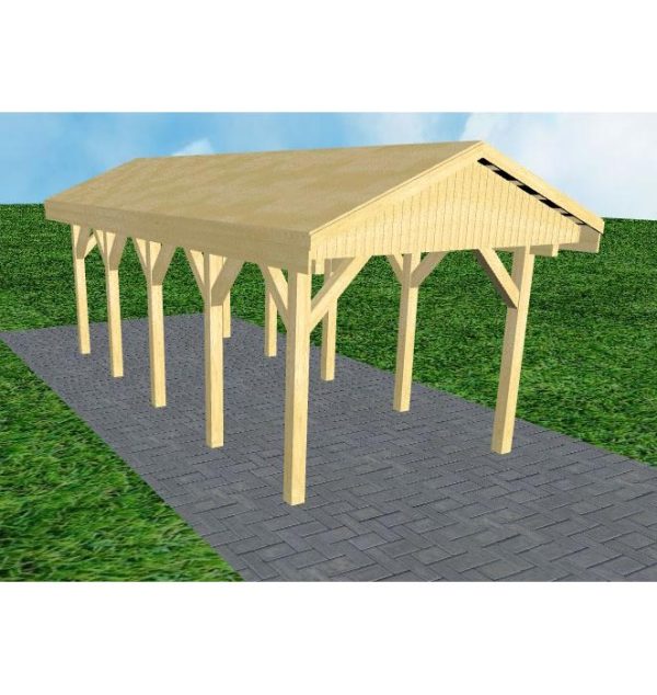 JODA Carport Wedel MG Classic Satteldach, vorb.f. Gründach