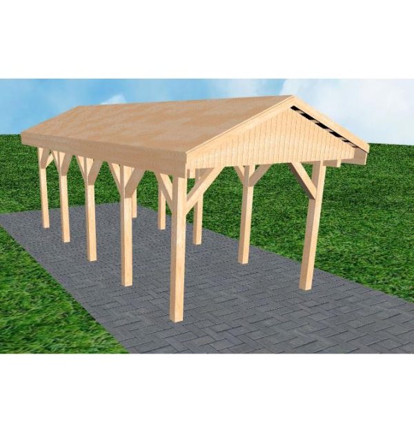 JODA Carport Wedel MG Perfect Satteldach, vorb.f. Gründach