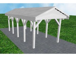 JODA Carport Wedel MG Select Satteldach, vorb.f. Gründach