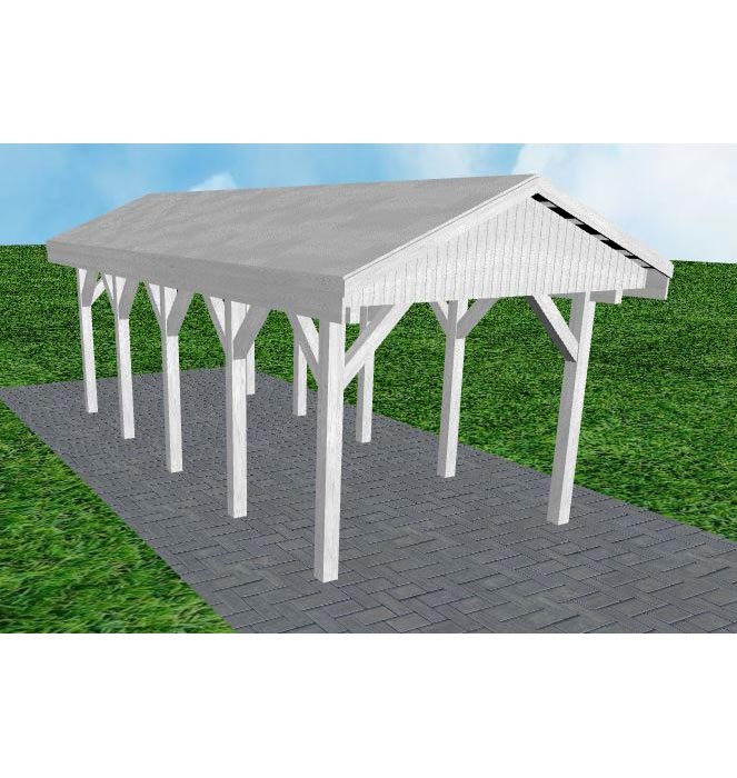 JODA Carport Wedel MG Select Satteldach, vorb.f. Gründach