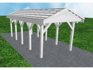 JODA Carport Wedel MO Select Satteldach, ohne Rinne, ohne Pfannen