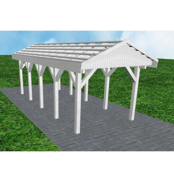 JODA Carport Wedel MO Select Satteldach, ohne Rinne, ohne Pfannen