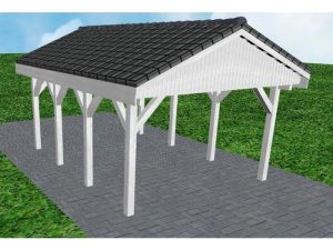 JODA Carport Wismar KD Select Satteldach, incl. Pfannen und Rinne