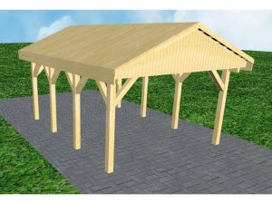 JODA Carport Wismar KG Classic Satteldach, vorb.f. Gründach