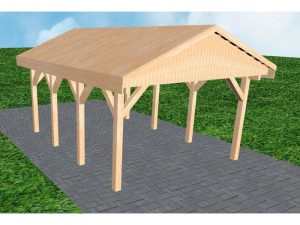 JODA Carport Wismar KG Perfect Satteldach, vorb.f. Gründach