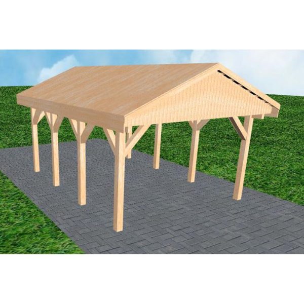JODA Carport Wismar KG Perfect Satteldach, vorb.f. Gründach
