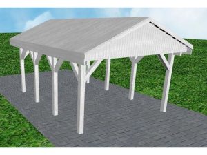 JODA Carport Wismar KG Select Satteldach, vorb.f. Gründach