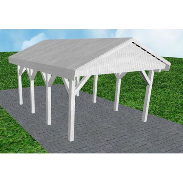 JODA Carport Wismar KG Select Satteldach, vorb.f. Gründach