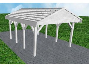 JODA Carport Wismar KO Select Satteldach, ohne Rinne, ohne Pfannen