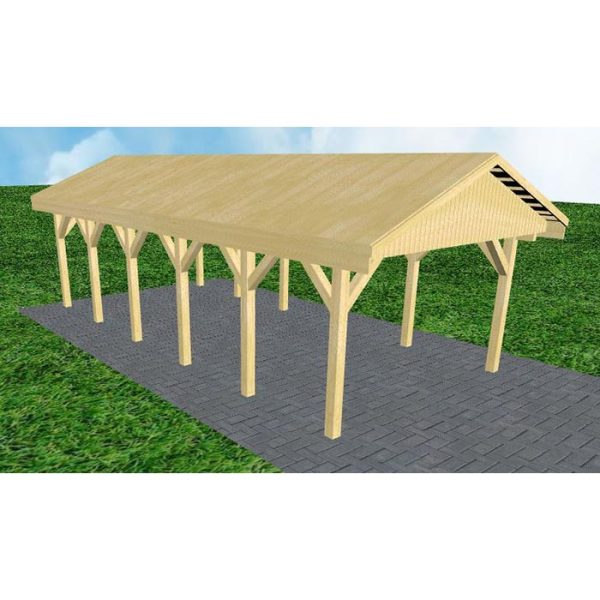 JODA Carport Wismar LG Classic Satteldach, vorb.f. Gründach