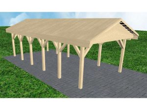 JODA Carport Wismar LG Master Satteldach, vorb.f. Gründach