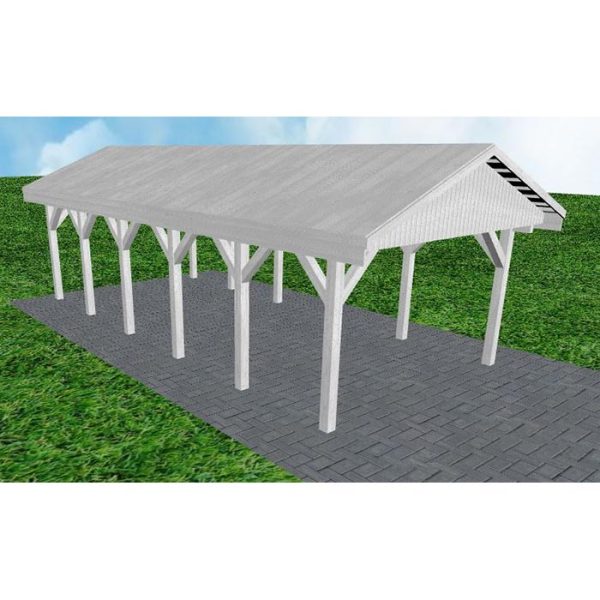 JODA Carport Wismar LG Select Satteldach, vorb.f. Gründach