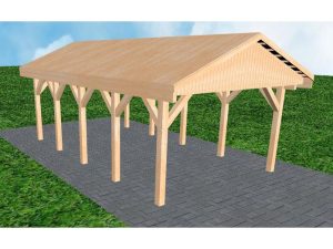 JODA Carport Wismar MG Perfect Satteldach, vorb.f. Gründach