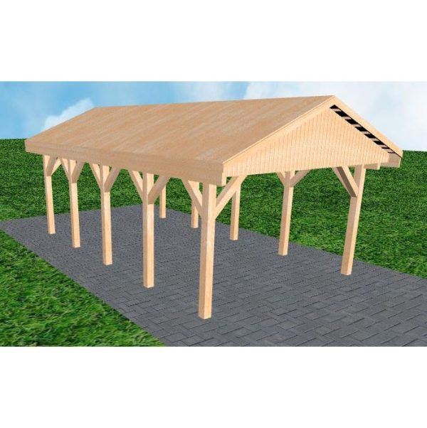 JODA Carport Wismar MG Perfect Satteldach, vorb.f. Gründach