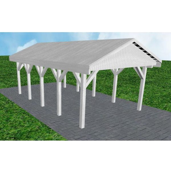 JODA Carport Wismar MG Select Satteldach, vorb.f. Gründach