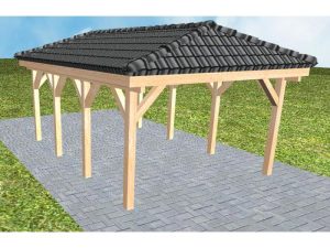 JODA Carport Kampen KD Perfect incl. Pfannen und Rinne