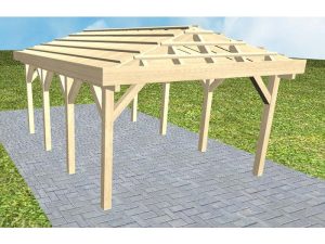 JODA Carport Kampen KO Master ohne Pfannen, ohne Rinne