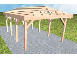 JODA Carport Kampen KO Natur ohne Pfannen, ohne Rinne