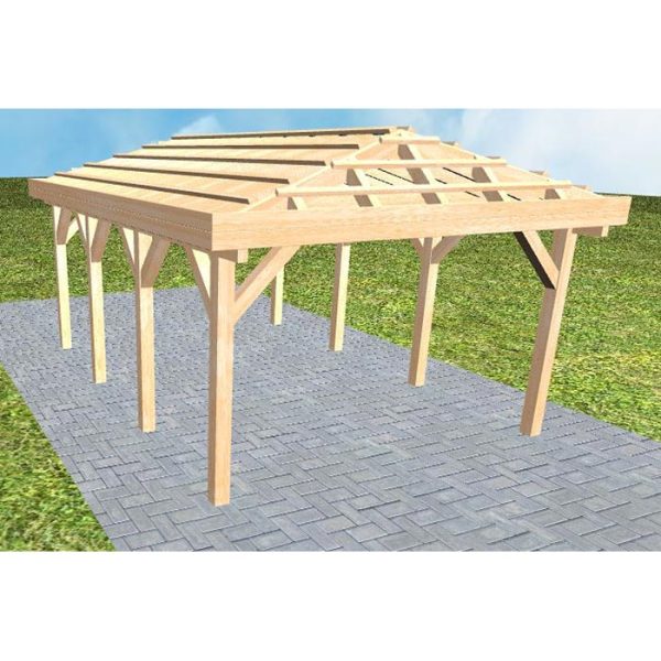 JODA Carport Kampen KO Perfect ohne Pfannen, ohne Rinne