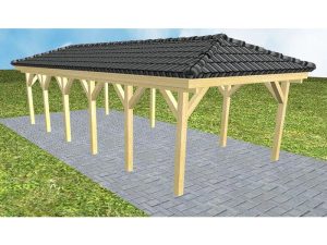 JODA Carport Kampen LD Classic incl. Pfannen und Rinne