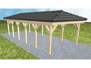 JODA Carport Kampen LD Master incl. Pfannen und Rinne