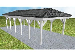 JODA Carport Kampen LD Select incl. Pfannen und Rinne
