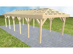 JODA Carport Kampen LO Master ohne Pfannen, ohne Rinne