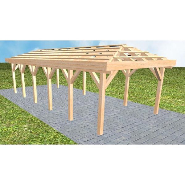 JODA Carport Kampen LO Perfect ohne Pfannen, ohne Rinne