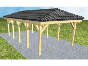 JODA Carport Kampen MD Classic incl. Pfannen und Rinne