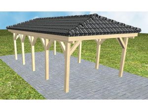 JODA Carport Kampen MD Master incl. Pfannen und Rinne