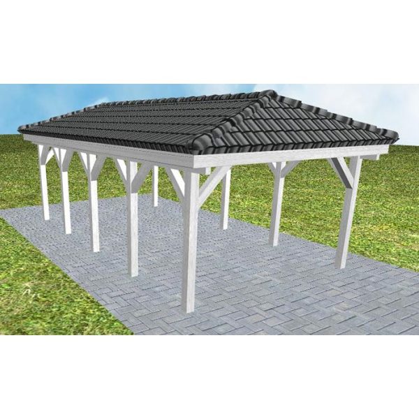 JODA Carport Kampen MD Select incl. Pfannen und Rinne