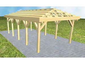 JODA Carport Kampen MO Classic ohne Rinne, ohne Pfannen