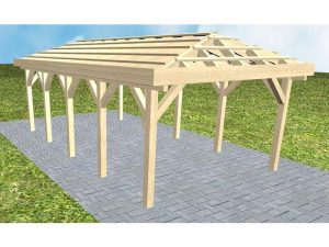 JODA Carport Kampen MO Master ohne Pfannen, ohne Rinne