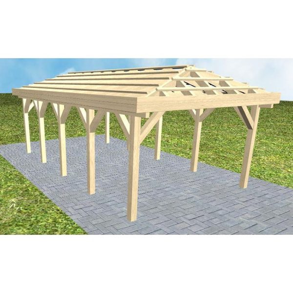 JODA Carport Kampen MO Master ohne Pfannen, ohne Rinne