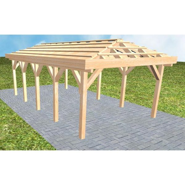 JODA Carport Kampen MO Perfect ohne Pfannen, ohne Rinne