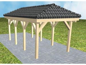 JODA Carport Kappeln KD Master incl. Pfannen und Rinne