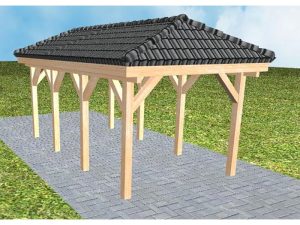 JODA Carport Kappeln KD Perfect incl. Pfannen und Rinne