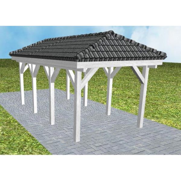 JODA Carport Kappeln KD Select incl. Pfannen und Rinne