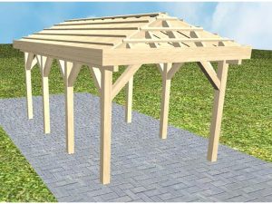 JODA Carport Kappeln KO Master ohne Rinne, ohne Pfannen