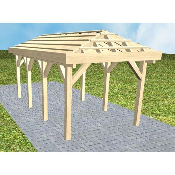JODA Carport Kappeln KO Master ohne Rinne, ohne Pfannen