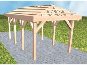 JODA Carport Kappeln KO Natur ohne Rinne, ohne Pfannen