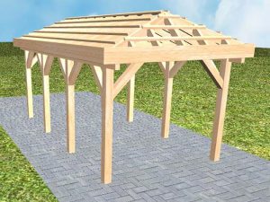 JODA Carport Kappeln KO Perfect ohne Rinne, ohne Pfannen