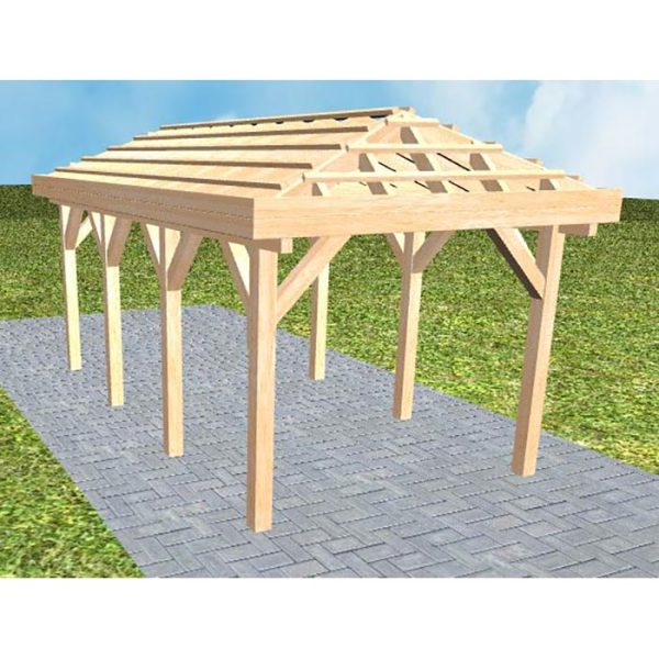 JODA Carport Kappeln KO Perfect ohne Rinne, ohne Pfannen